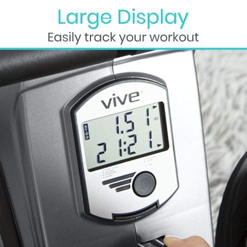 Vive Health Rowing Machine with Padded Handlebar, 39 Inches Rail