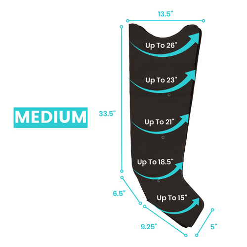 Vive Health Replacement Leg Compression Sleeve, 5' Air Tube, 40 X 24 Inches Medium