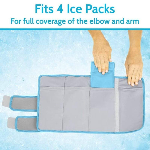 Vive Health Elbow Ice Wrap Replacement Packs, Hot and Cold Gel, 4 Packs