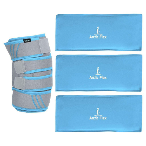 Vive Health Knee Ice Wrap Replacement Packs, Flexible Gel Therapy