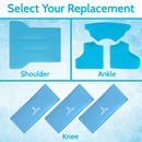 Vive Health Ice Wrap Replacement Packs, durable and flexible for effective pain relief and recovery. Moovkart