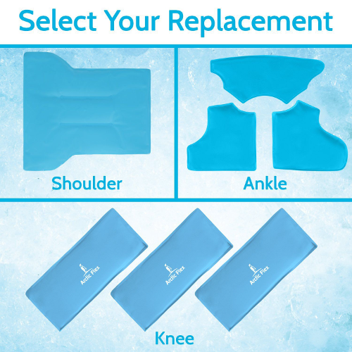 Vive Health Knee Ice Wrap Replacement Packs, Hot/Cold Gel, 3 Packs