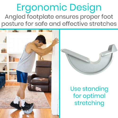 Vive Health Calf Stretcher with Angled Foot Plate and Nonskid Base, Small