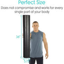 Vive Health High Density Foam Roller for Full Body Stretching and Muscle Relief, Black