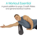 Vive Health High Density Foam Roller for Full Body Stretching and Muscle Relief, Black