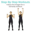 Vive Health Resistance Band Poster with 40 Full Color Exercises for Total Body Training