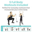 Vive Health Resistance Band Poster with 40 Full Color Exercises for Total Body Training