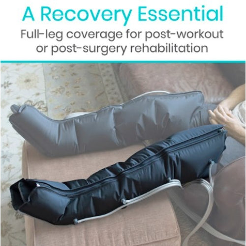 Vive Health Replacement Leg Cuffs, 5' Tubing, Full Zipper, Large W/ Extender, 1 Pair