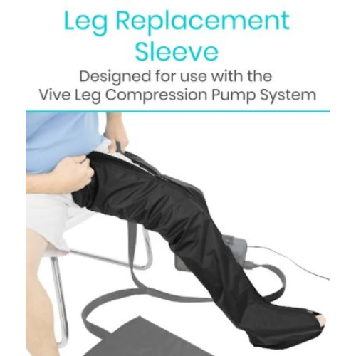 Vive Health Replacement Leg Cuffs, 5' Tubing, Full Zipper, Large W/ Extender, 1 Pair