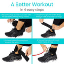 Vive Health Ankle Straps with Dual D‑Rings for Glute and Leg Cable Machine Exercises, Black