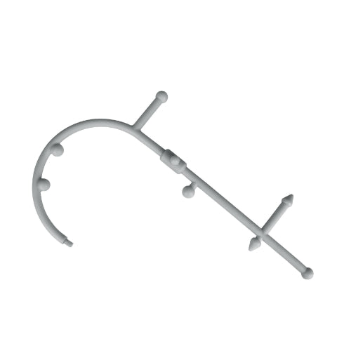 Vive Health Massage Cane with Interchangeable Heads, Gray