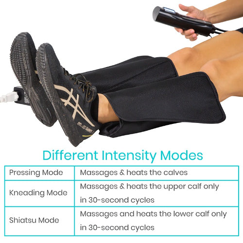 Vive Health Calf Compression Massager, 3 Modes, Heat, 21" Circumference, 2 Extenders