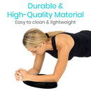 Vive Health Oval Balance Pad, Textured TPE Foam For Stability Training And Rehab, Black 2 Pack