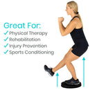 Vive Health Oval Balance Pad, Textured TPE Foam For Stability Training And Rehab, Black 2 Pack