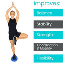 Vive Health Oval Balance Pads, Stability Training Pads for Rehab and Exercise, Pack of 2, Blue