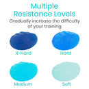 Vive Health Hand Exercise Eggs with Four Resistance Levels For Grip Strength And Stress Relief