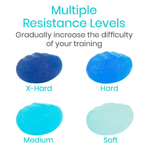 Vive Health Hand Exercise Eggs, 4 Strength Levels, Latex-Free