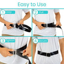 Vive Health Easy Clean Transfer Belt with Adjustable Fit for Mobility and Safety, Black
