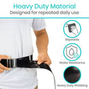 Vive Health Easy Clean Transfer Belt with Adjustable Fit for Mobility and Safety, Black