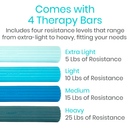 Vive Health Therapy Bar Variety for Strength Flexibility and Joint Rehabilitation Exercises, Pack of 4