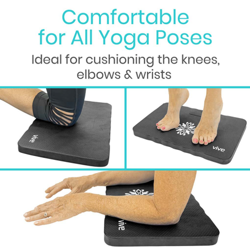 Vive Health Yoga Knee Cushion, Black