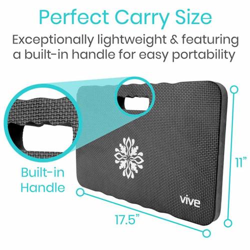 Vive Health Yoga Knee Cushion, Black