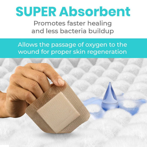 Vive Health 4 Inches Silicone Foam Dressing