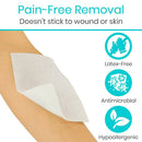 Vive Health Silver Alginate Dressing Pads, Sterile, 4 Inch, Highly Absorbent for Wounds, White