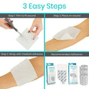 Vive Health Silver Alginate Dressing Pads, Sterile, 4 Inch, Highly Absorbent for Wounds, White