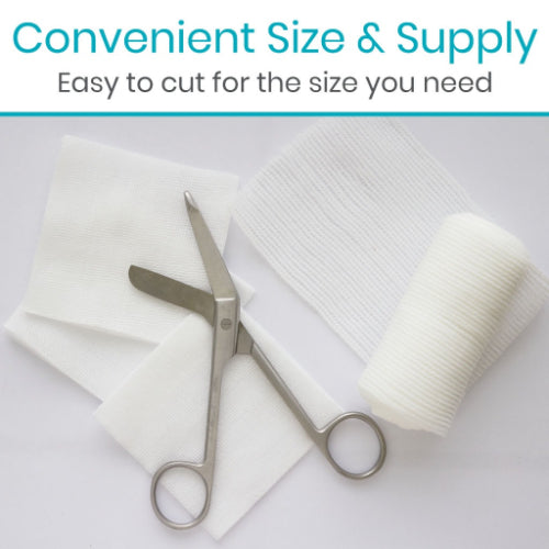 Vive Health Gauze Rolls Sterile 3 Inch, Wound Cotton Wrap White