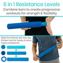 Vive Health 5 Level Therapy Bar Kit, Set of 3