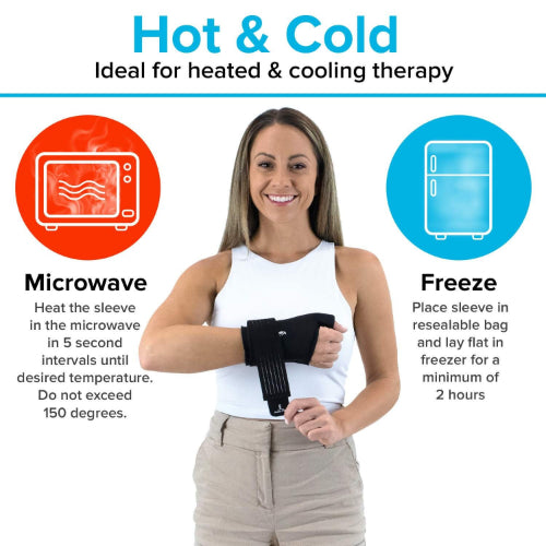 Vive Health Hot/Cold Wrist Sleeve, Large Black
