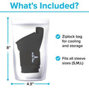 Vive Health Hot and Cold Wrist Sleeve, Adjustable Compression with Arctic Flex Therapy, Large Black