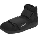 Vive Health Closed Toe Post‑Op Shoe with Adjustable Straps, Rocker Sole and Breathable Mesh, Small Black