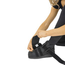 Vive Health Closed Toe Post‑Op Shoe with Adjustable Straps, Rocker Sole and Breathable Mesh, Small Black