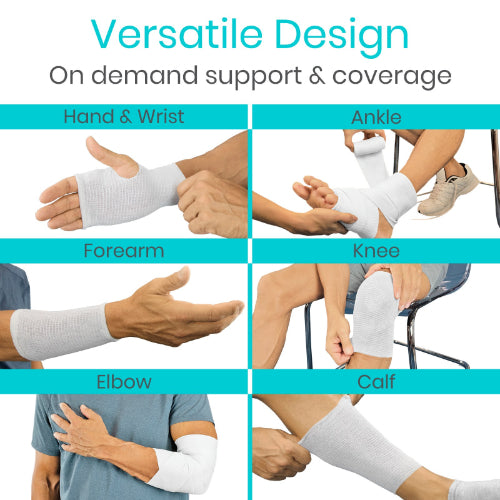 Vive Health Elastic Tubular Bandage for Wound Care, Sprains, and Injuries