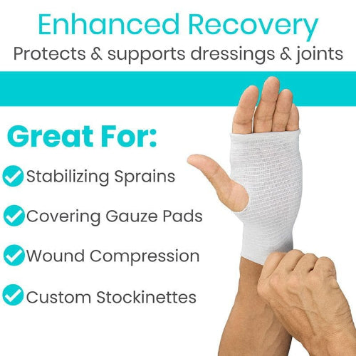 Vive Health Elastic Tubular Bandage - Reusable Compression Support