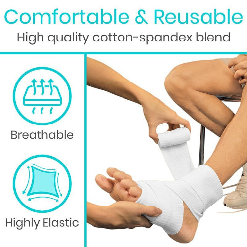 Vive Health Elastic Tubular Bandage – Non-Slip, Flexible Compression for Injury Support and Airflow, Moovkart
