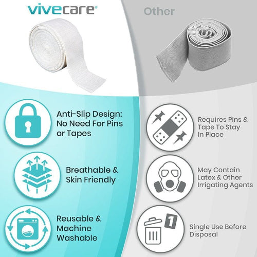 Vive Health Elastic Tubular Bandage - Reusable Compression Support