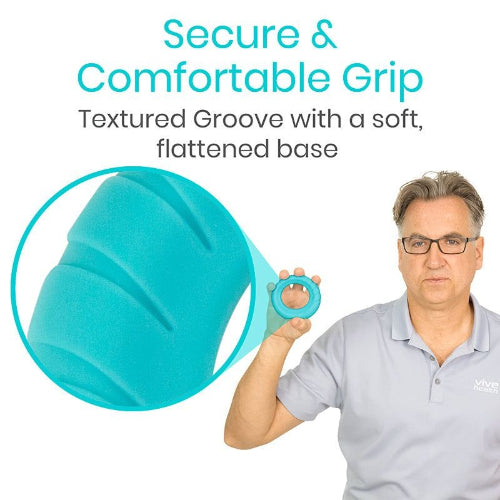Vive Health Ergonomic Ring Grips, Progressive Resistance for Hand Strength