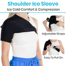 Vive Health Hot and Cold Shoulder Sleeve, Targeted Pain Relief and Muscle Recovery, Black