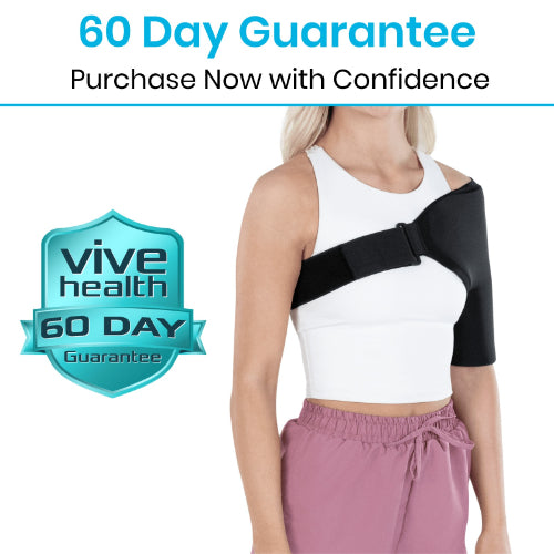 Vive Health Hot and Cold Shoulder Sleeve, Targeted Pain Relief and Muscle Recovery, Black