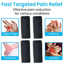 Vive Health Hot and Cold Finger Sleeves, Pain Relief and Therapy for Fingers, Black, Pack of 5