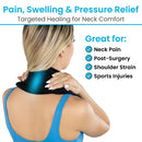 Vive Health Hot and Cold Neck Sleeve, Targeted Therapy for Pain Relief and Recovery, Black