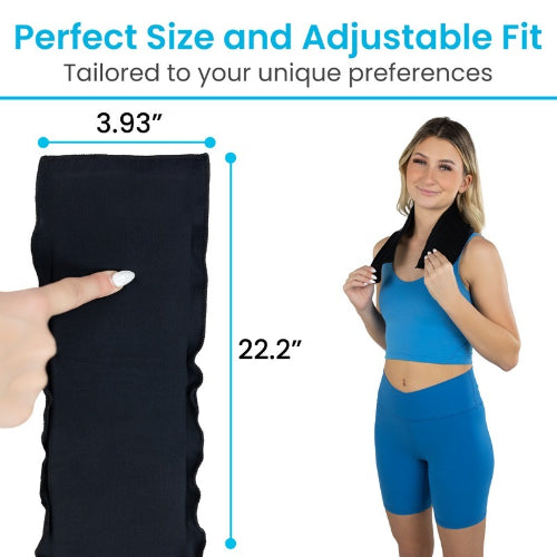 Vive Health Hot and Cold Neck Sleeve, Targeted Therapy for Pain Relief and Recovery, Black