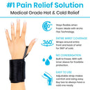 Vive Health Adjustable Hot and Cold Wrist Wraps, Therapy for Pain Relief and Support