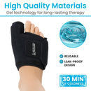 Vive Health Hot and Cold Bunion Ice Sleeves, Flexible Gel Support for Pain Relief, Black