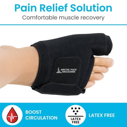 Vive Health Hot and Cold Bunion Ice Sleeves, Flexible Gel Support for Pain Relief, Black