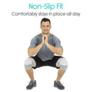 Vive Health Knee Sleeves, Pair for Gentle Compression and Everyday Joint Support, 11 Inch Long, Gray