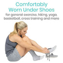 Vive Health Bamboo Ankle Sleeves, Small, Gray, Pair